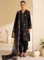 Viscose Black Traditional Wear Embroidery Work Readymade Pakistani Suit